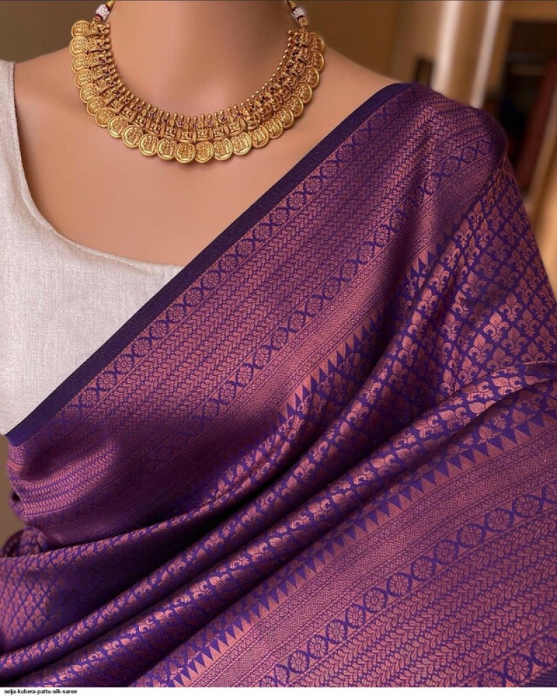 Buy ZeektyFashion Woven Daily Wear Pure Silk Purple Sarees Online Best Price In India Flipkart