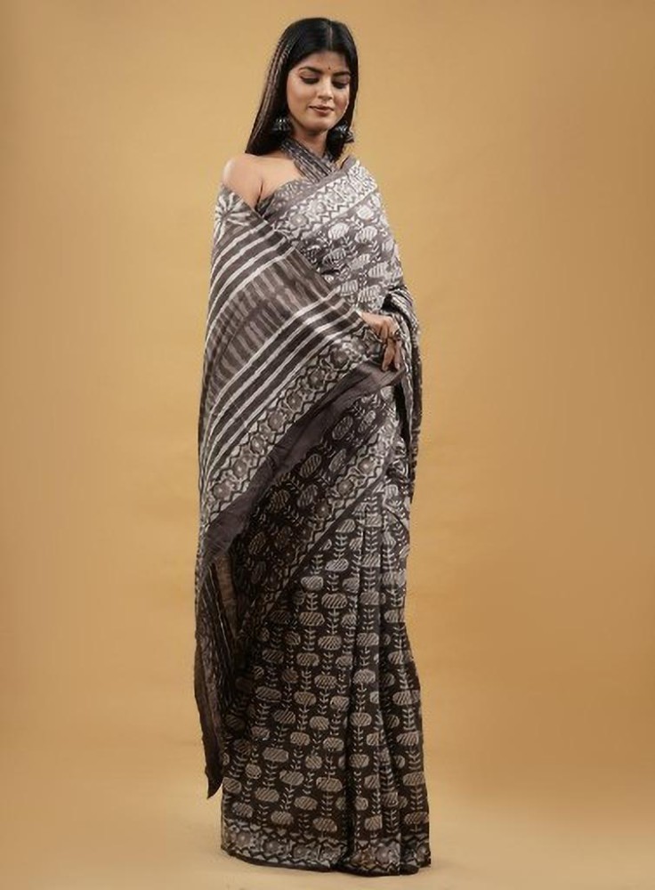 Buy SAYAN CREATION Color Block Bollywood Pure Cotton Multicolor Sarees  Online @ Best Price In India