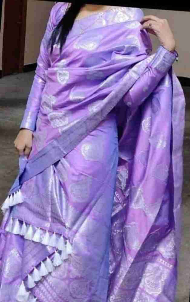 Purple deals mekhela sador