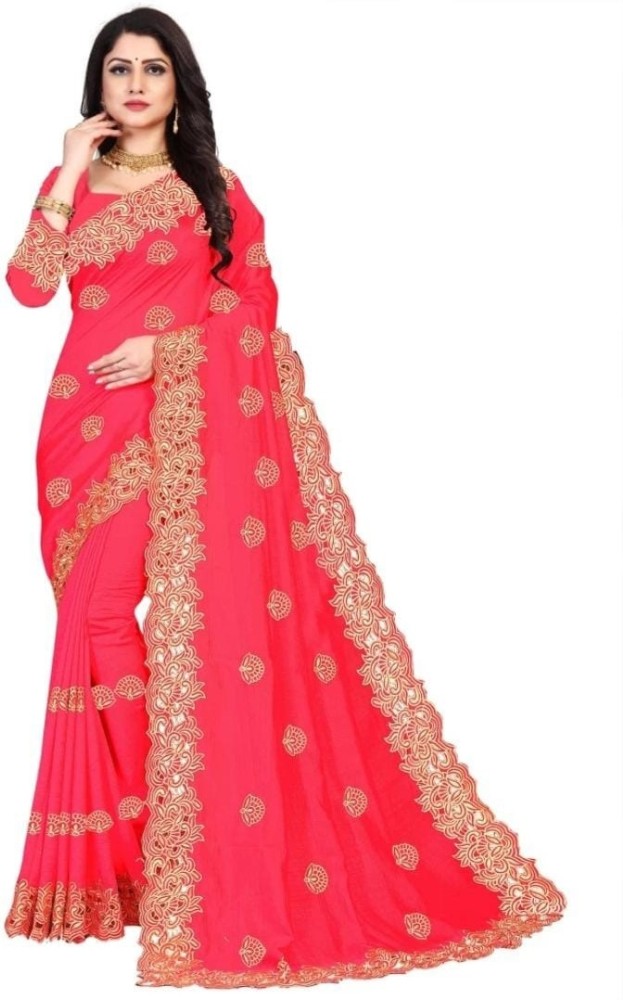 Buy amardevidas fab Self Design Bollywood Art Silk Pink Sarees