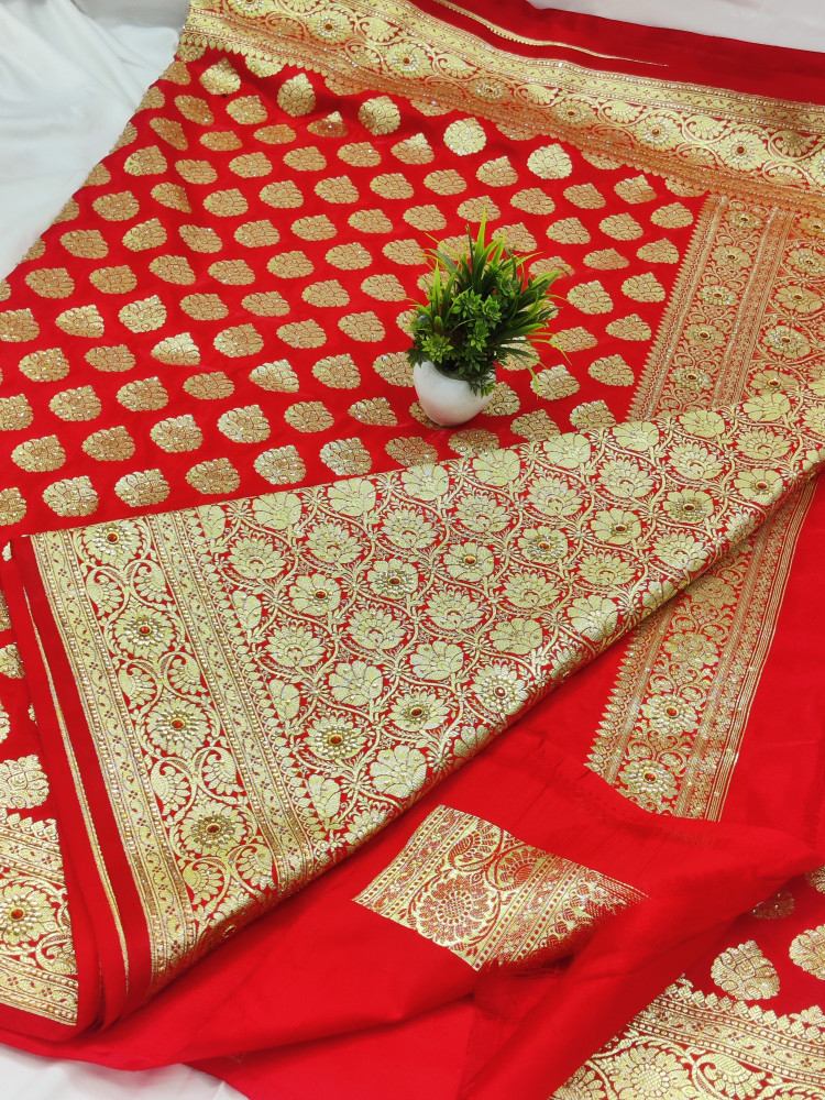 Heavy Look With Vichitra Silk Dulhan Saree | centenariocat.upeu.edu.pe