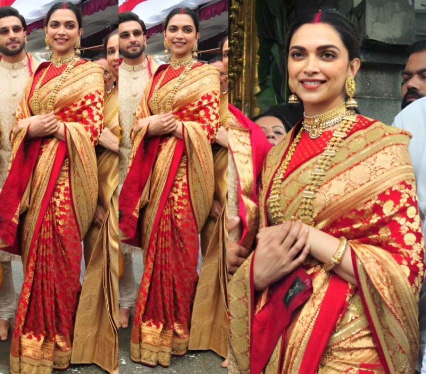 Deepika padukone saree online clearance flipkart