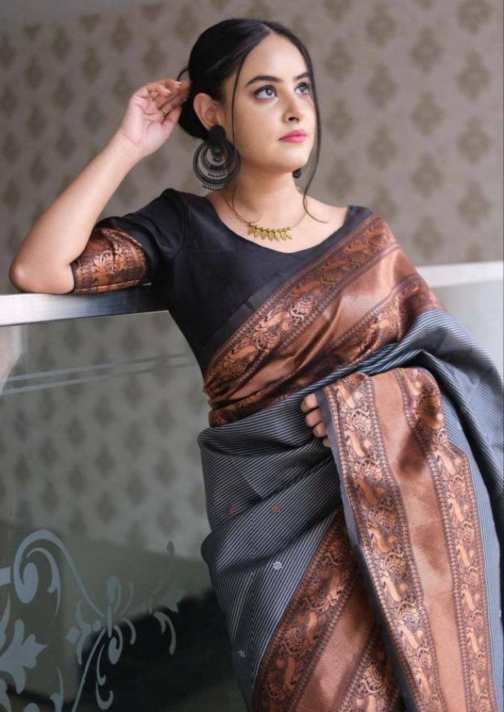 Shopaz Kanjivaram Kanchipuram Soft Cotton Linen Silk