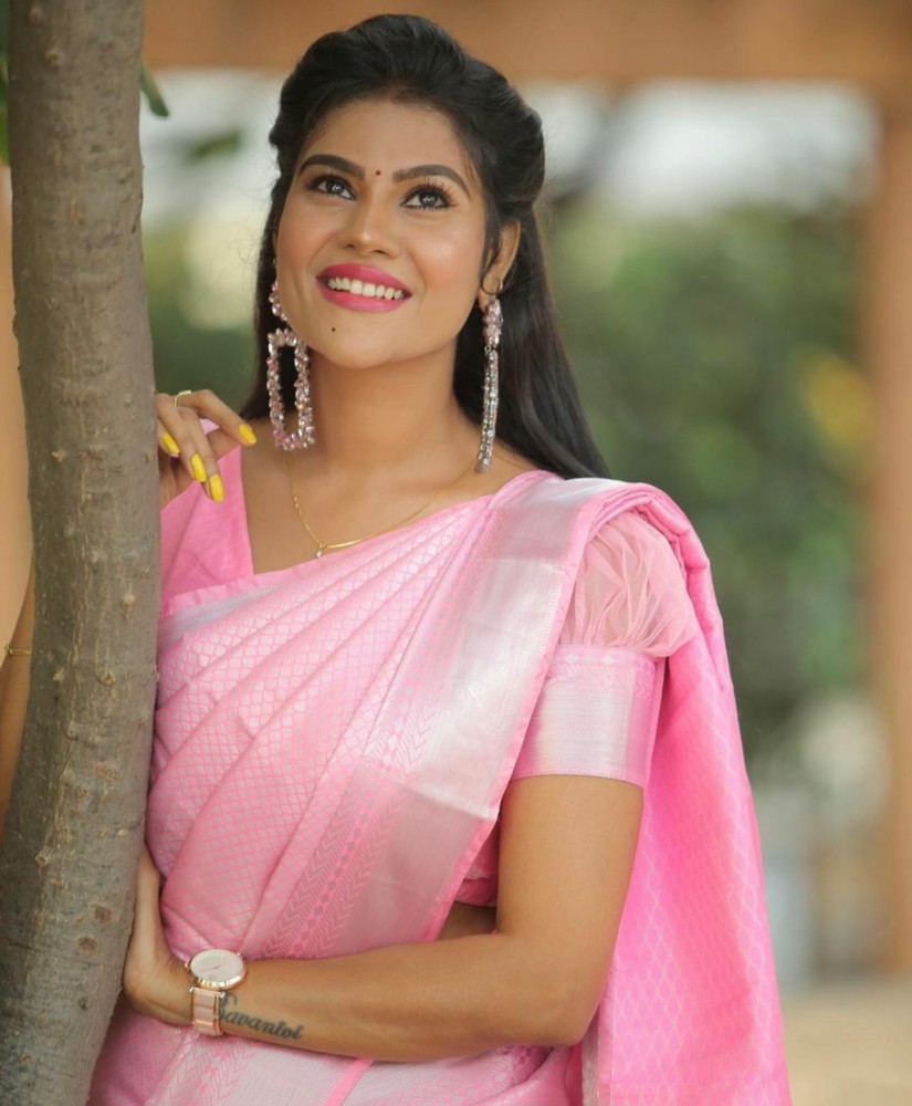Womens Silk Printed Banarasi Dress Material (Pink) in Hyderabad at best  price by Rajlaxmi Textlies India Pvt Ltd - Justdial