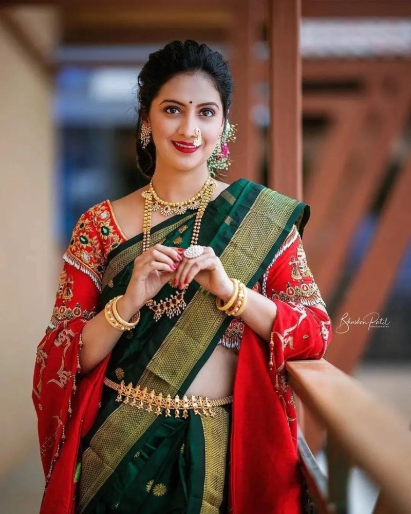 Buy RK Impex Woven Bollywood Jacquard Green Sarees Online @ Best