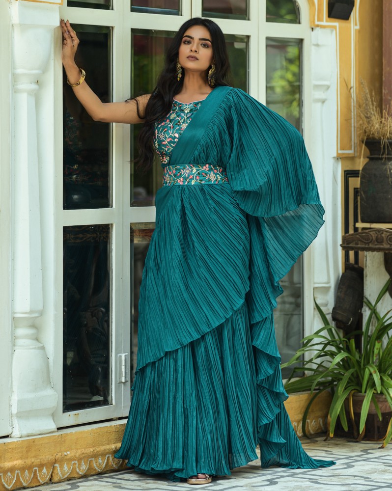 Chiffon sarees online flipkart best sale