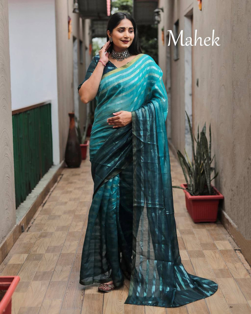 Linen saree hot sale online flipkart