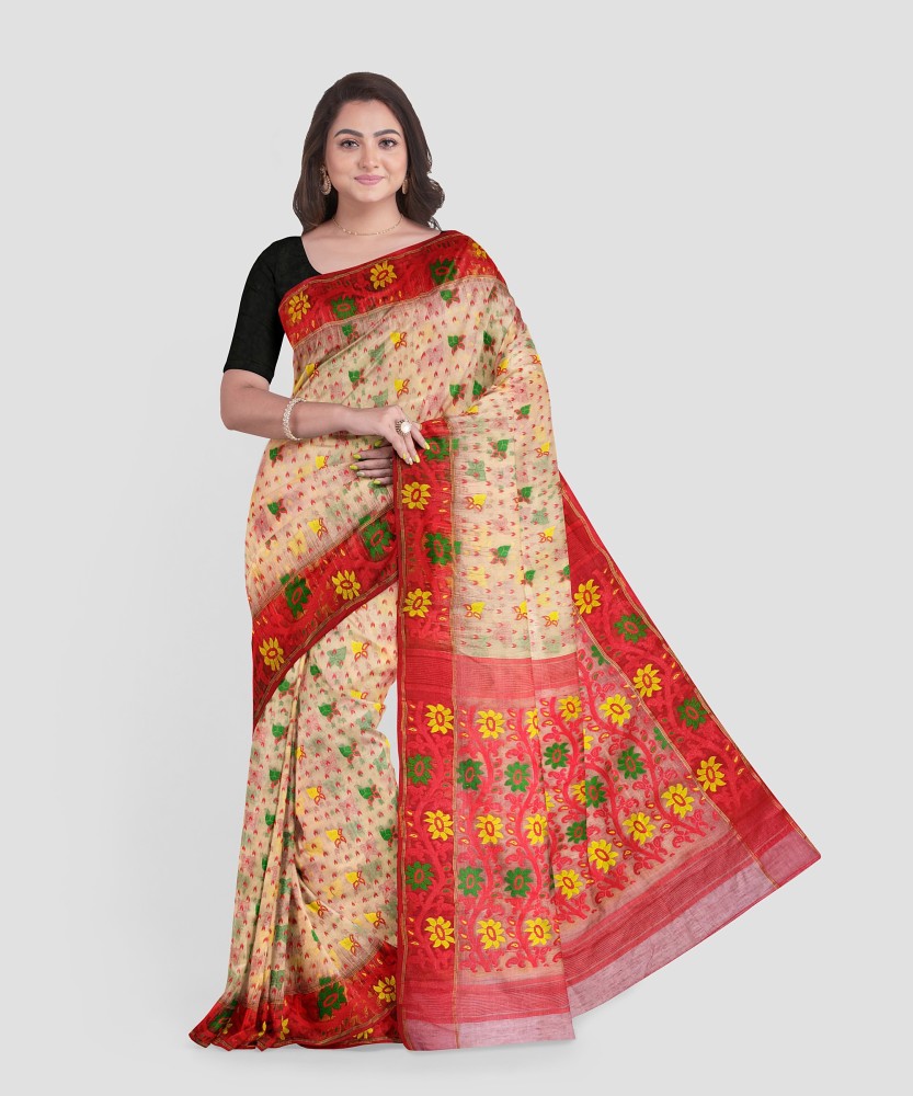 Flipkart dhakai jamdani on sale saree