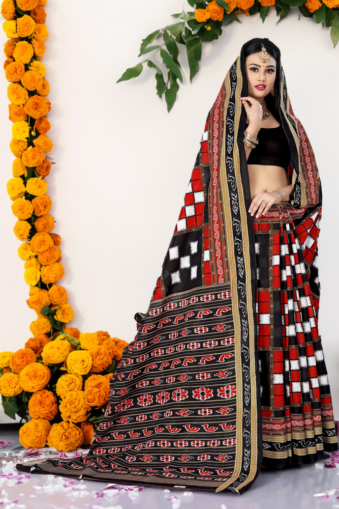 Buy ETHNIC ODISHA HANDLOOM Digital Print Sambalpuri Pure Cotton