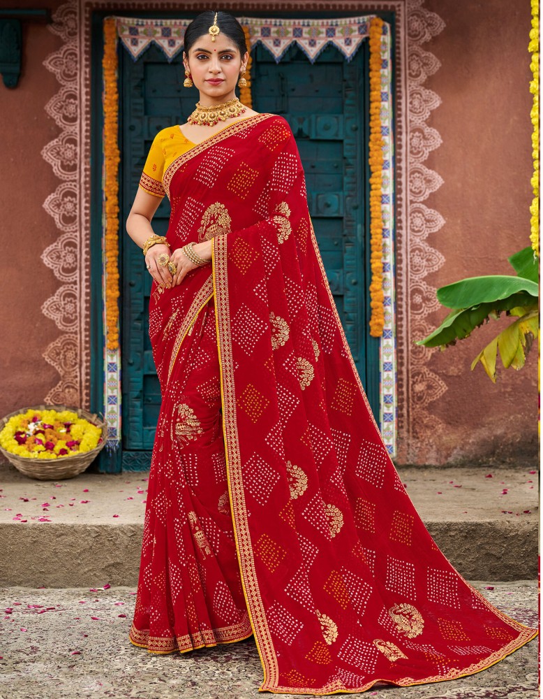 Buy Laxmipati Sarees Printed Daily Wear Chiffon Maroon Sarees Online Best Price In India Flipkart