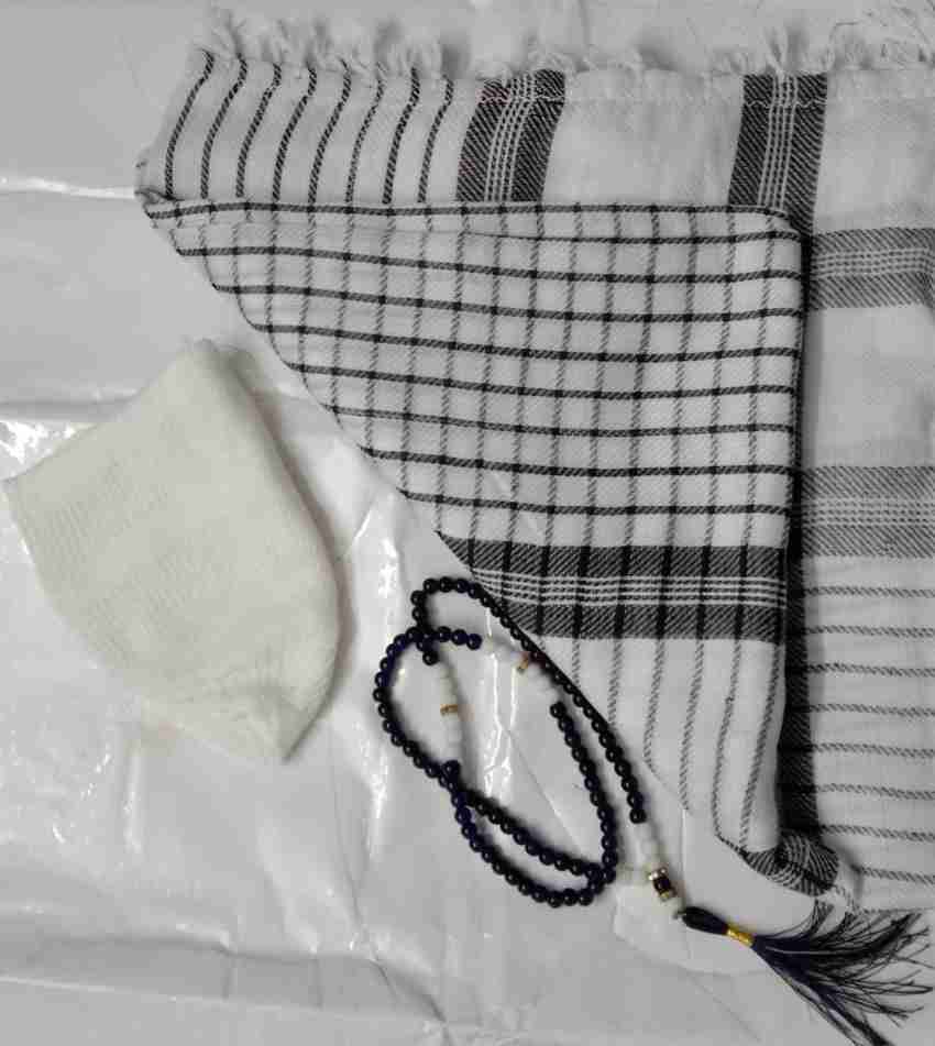 Palestine Scarf Keffiyeh Rumaal Gamcha Black and White Pattern 