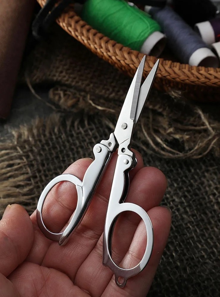 Folding Scissors Pocket Travel Small Crafts Stainless Steel Emergency Mini  Foldable Embroidery Scissor Thread Tailor Scissors