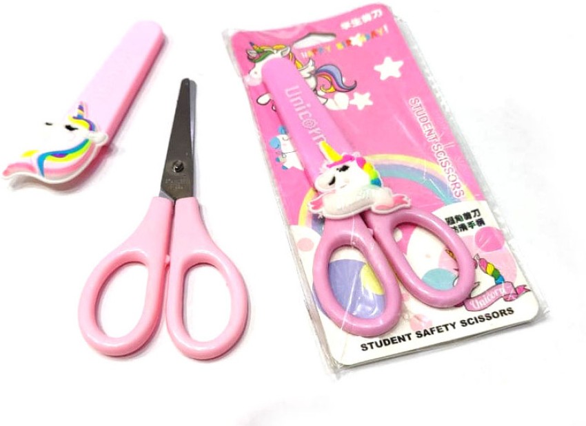 Safety Scissors with Unicorn Protective Cover Cap