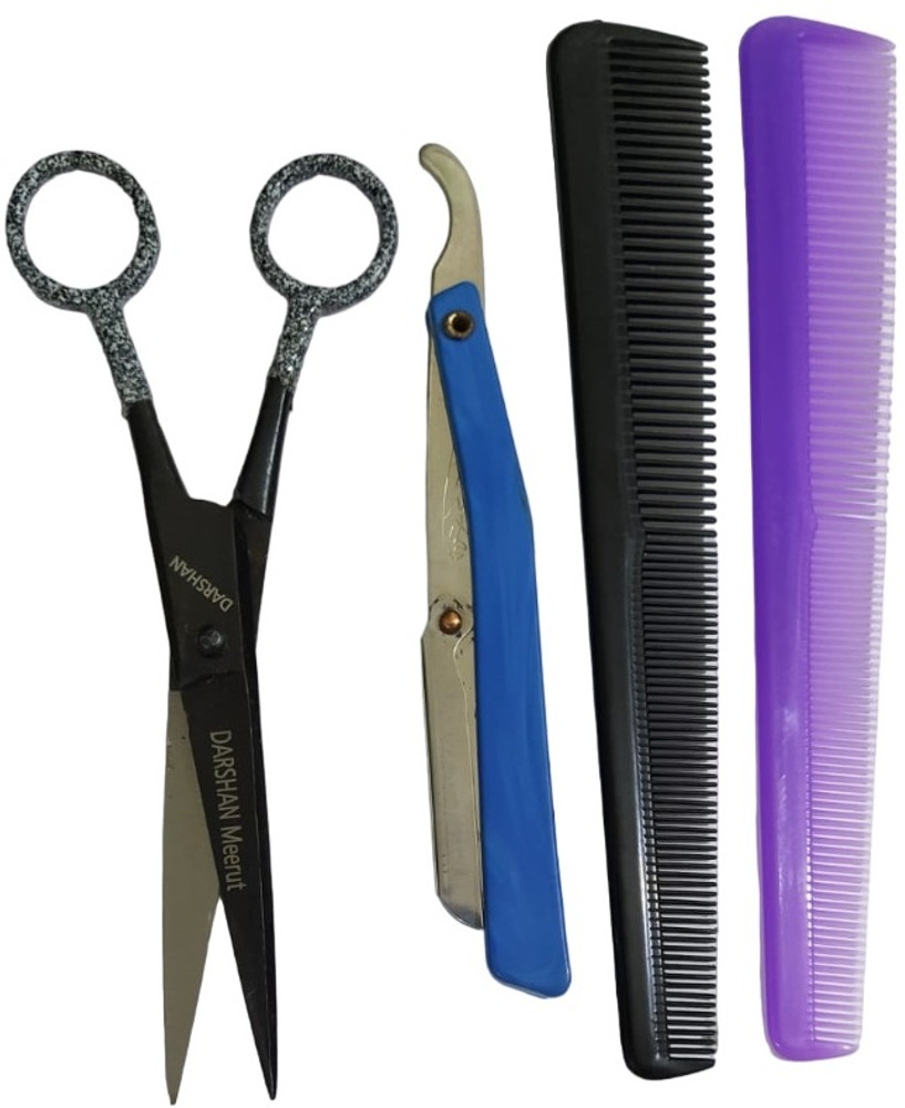 Darshan Hair Cutting Hairdressing Tool Scissor Nose Hair Cutting Combo Scissors