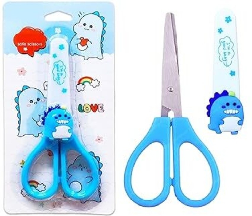 Kawii Safety Stainless Steel Scissors With Cap for Crafts and Kids