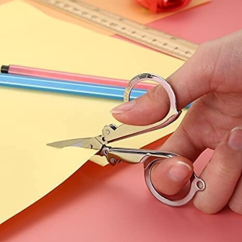 Clip on Foldable Scissors Foldable Scissor Keychain Foldable Scissor Clip  Stainless Steel Scissors Travel Scissors Mini Scissors 