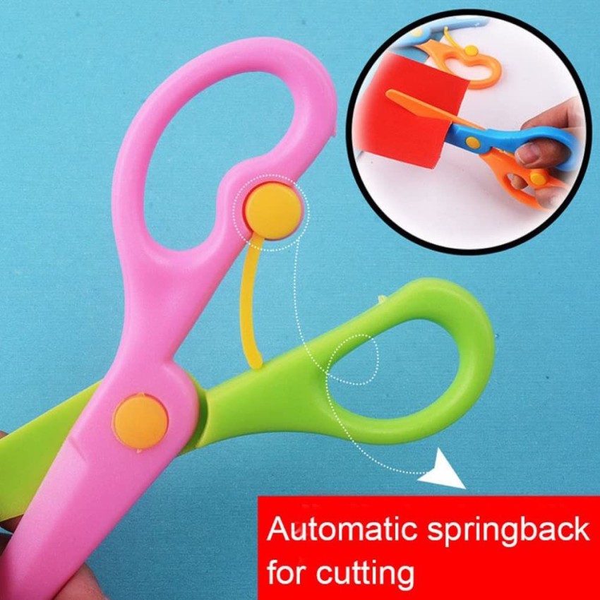 10 Pcs Kids Scissors, Children Blunt Tip Safety Scissors Plastic
