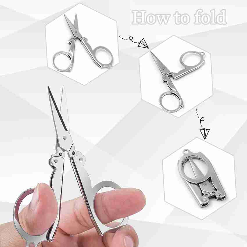 Folding sewing scissors store