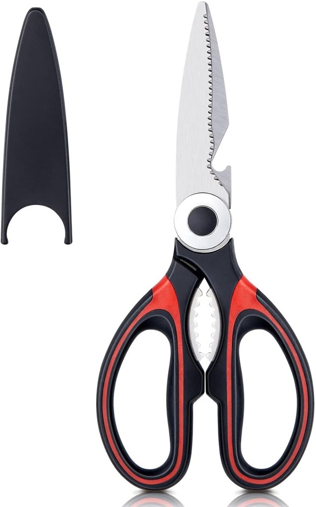 2 Pack Sharp Kitchen Scissors Set with Magnetic Holder, Heavy Duty Kitchen  Shears Meat Scissors, Multifunctional Stainless Steel Cooking Poultry