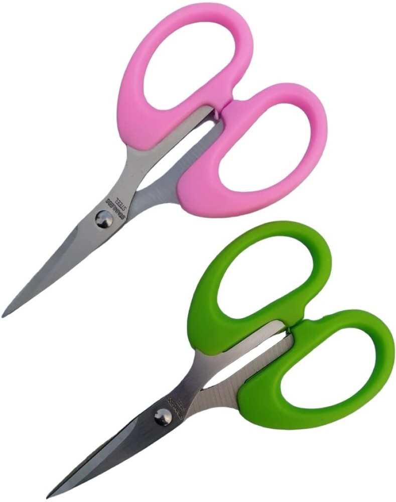 S-709 Beaditive Detail Craft Scissors Set (2 Pc.) Curved and Straight,  Sharp, Compact Sewing, Embroidery, Paper Cutting, Crafting St