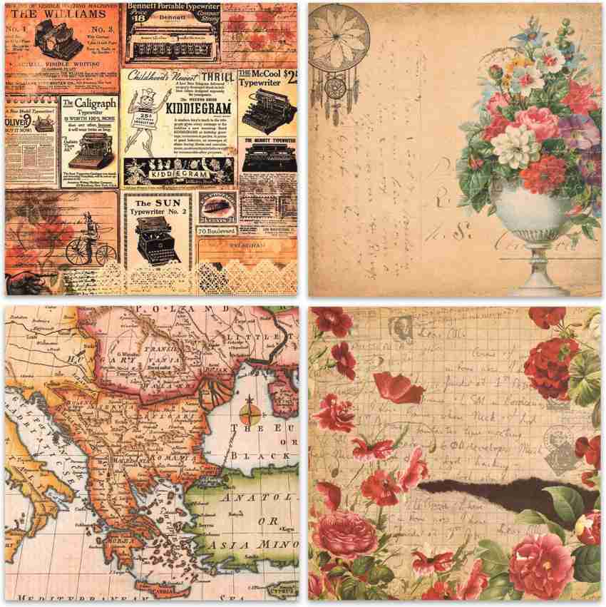 240 Piece Vintage Diary Scrapbooking Supplies Pack DIY Vintage Scrapbooking  Sticker Paper Kit for Collage Photo