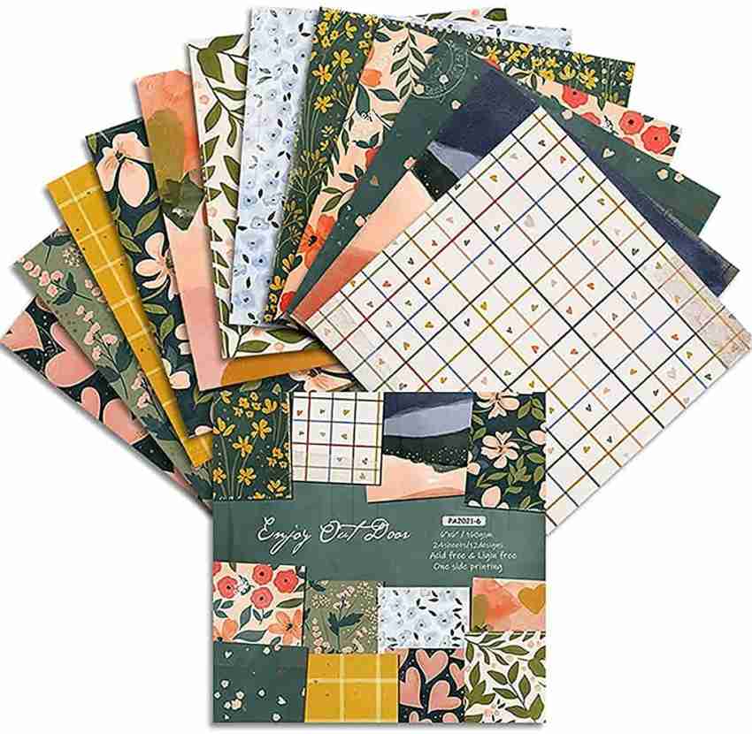 HASTHIP Scrapbook Cardstock Paper Pad, 24 Sheet Garden Floral