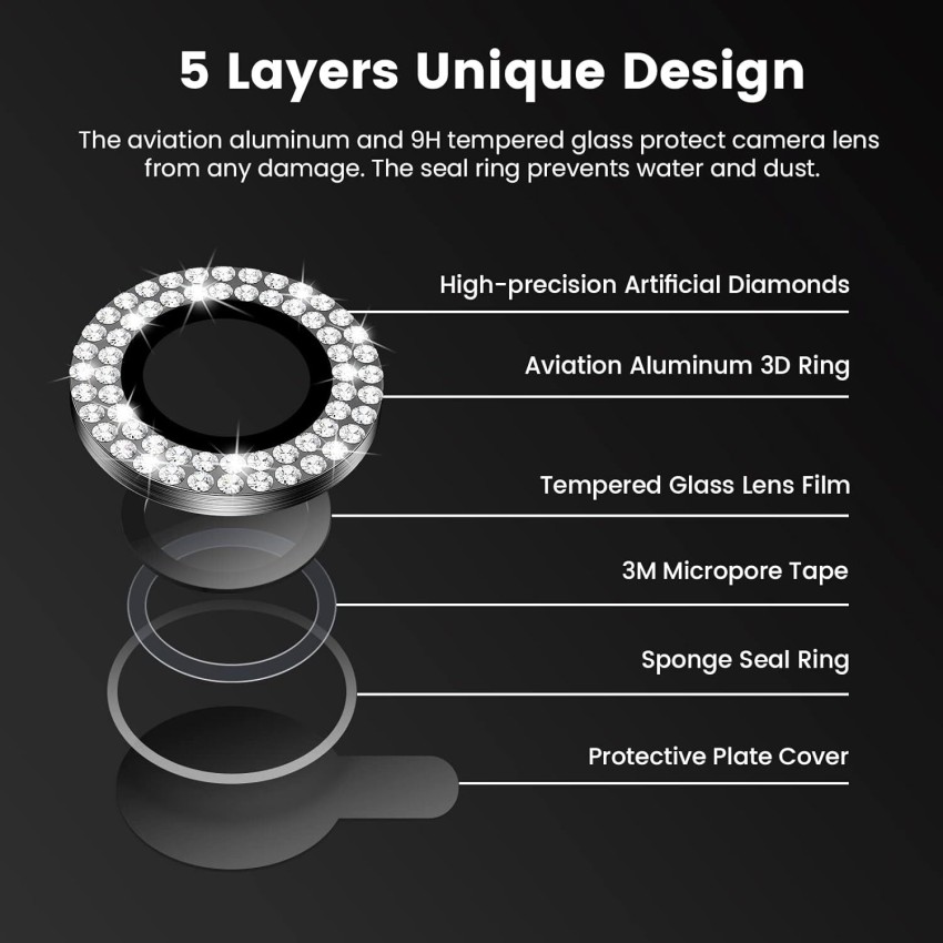 Bling Diamond iPhone 13 / 13 Mini Camera Lens Protector - OTOFLY