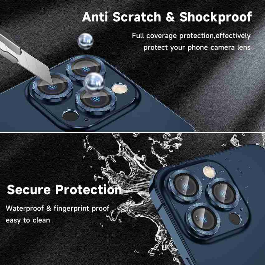 3 Pack Camera Lens Protector for iPhone 15 Pro Max/iPhone 15 Pro, Zinc  Alloy One Piece Camera Cover, [Updated Version], Full Coverage Protection