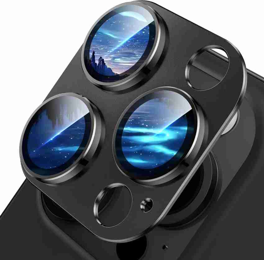 CASENED Camera Lens Protector for IPhone 15 Pro/IPhone 15 Pro Max - Metal  Ring with Tempered Glass Screen Protector - Case Friendly, Scratch