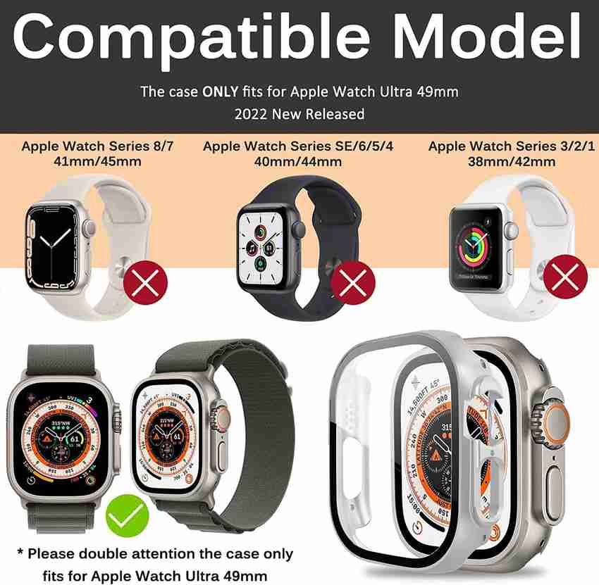 UNQMobi Edge To Edge Screen Guard for Apple Watch Ultra 49mm Case