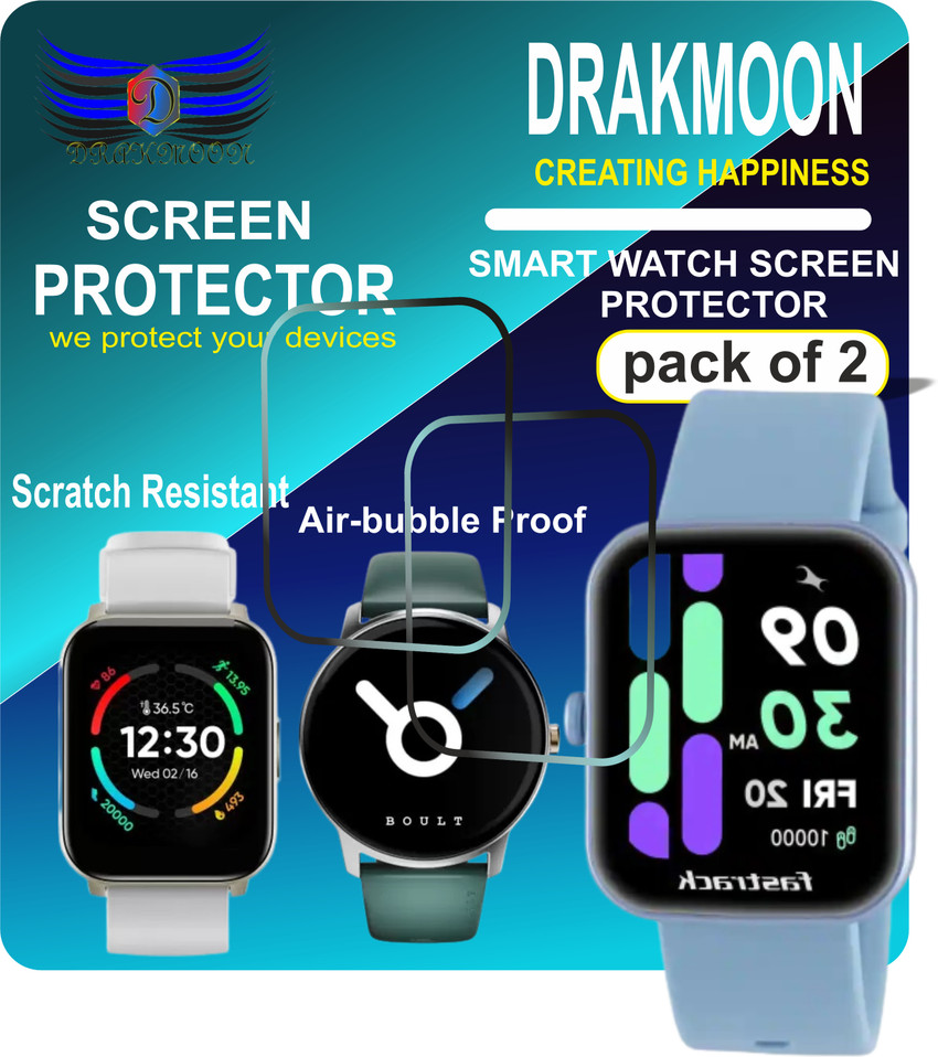 Drakmoon Edge To Edge Screen Guard for REFLEX HELLO SMART WATCH 