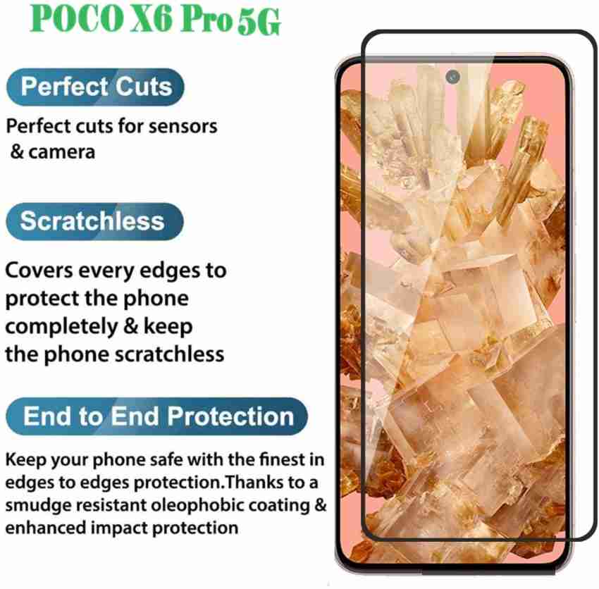 LIKEDESIGN Edge To Edge Tempered Glass for POCO X6 Pro 5G