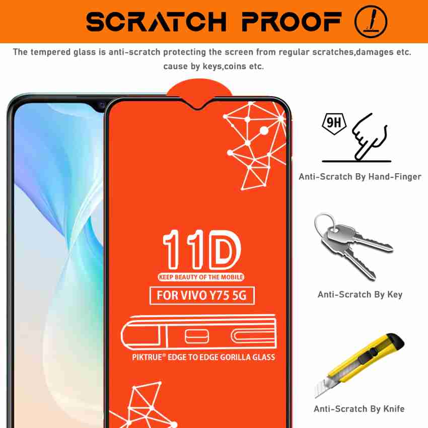 11D Edge To Edge Tempered Glass for Vivo Y75 5G - 11D 