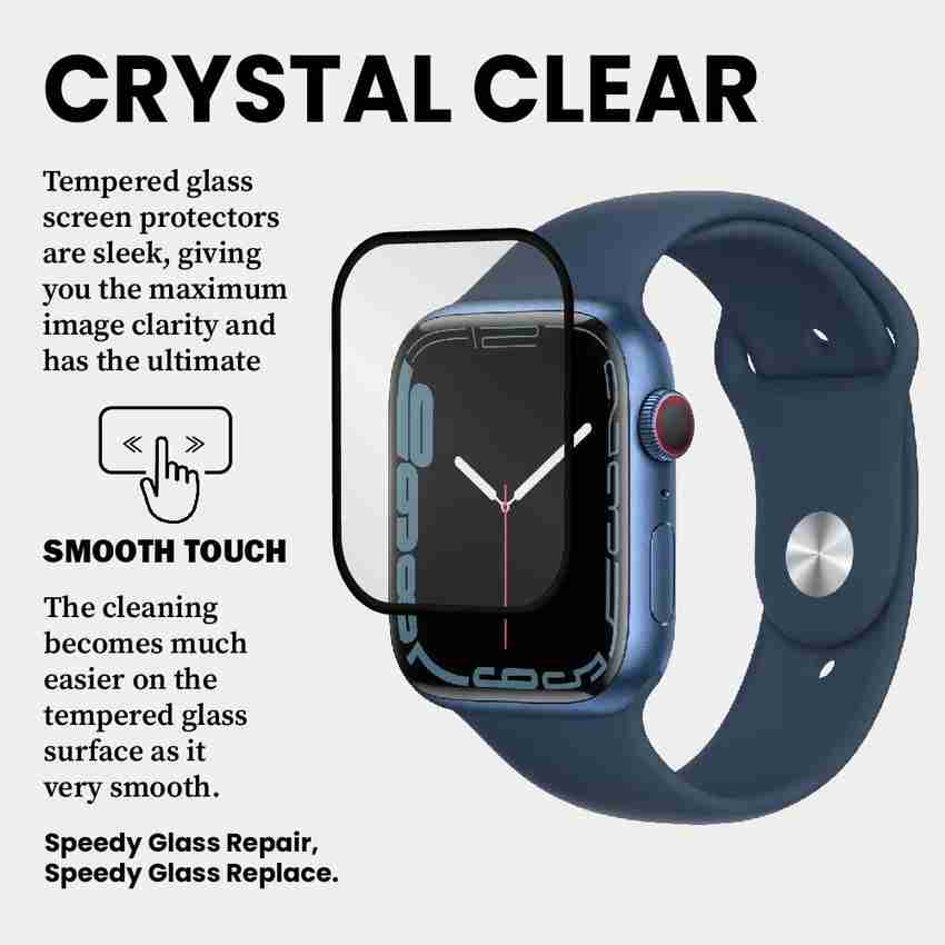 FIRST MART Edge To Edge Tempered Glass for Apple iWatch Series s8