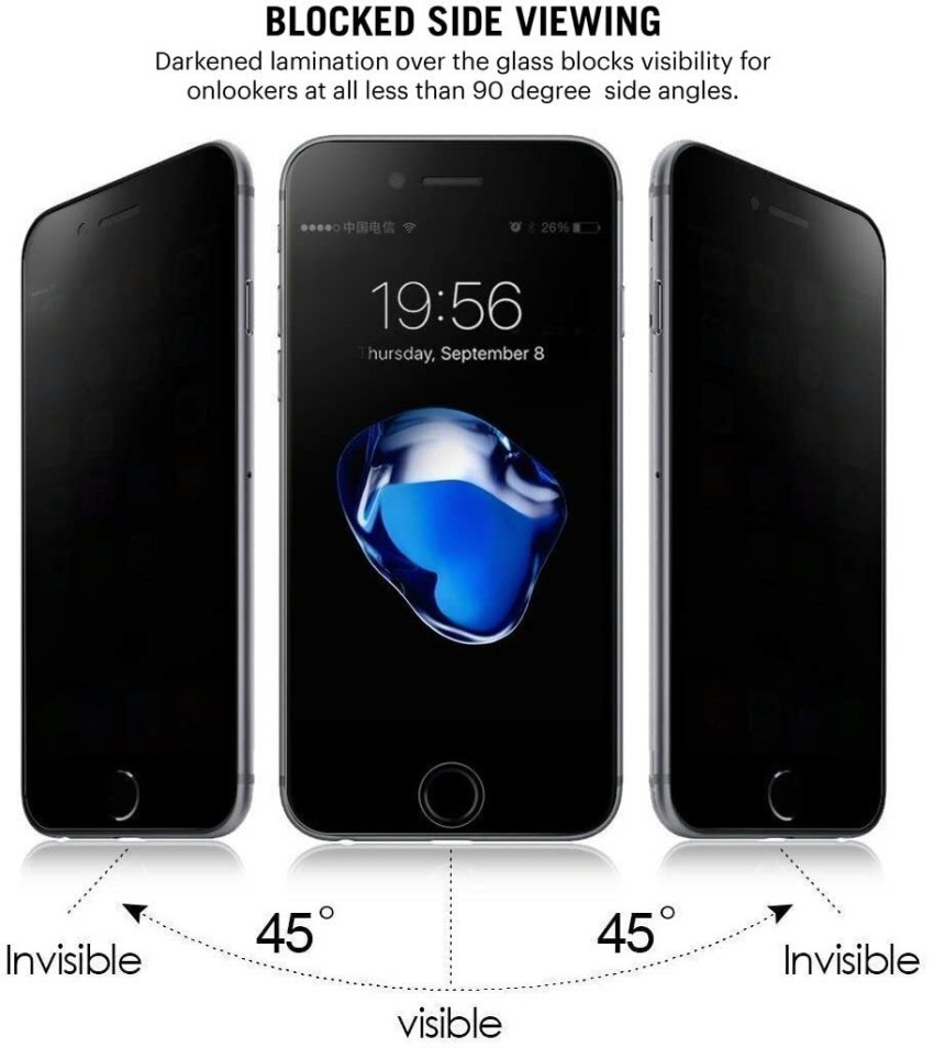 Anti Spy Glare Peeping Full Privacy Tempered Glass iPhone Screen