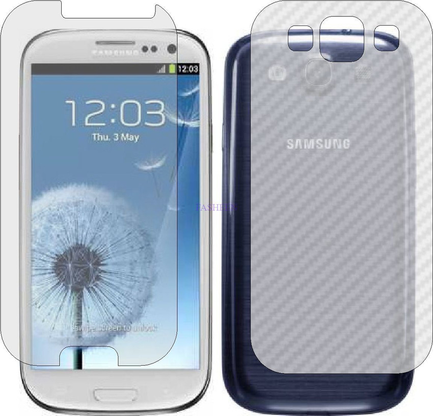 Fasheen Front and Back Tempered Glass for SAMSUNG GALAXY S3 Front Matte Finish Back 3d Carbon Fiber Fasheen Flipkart