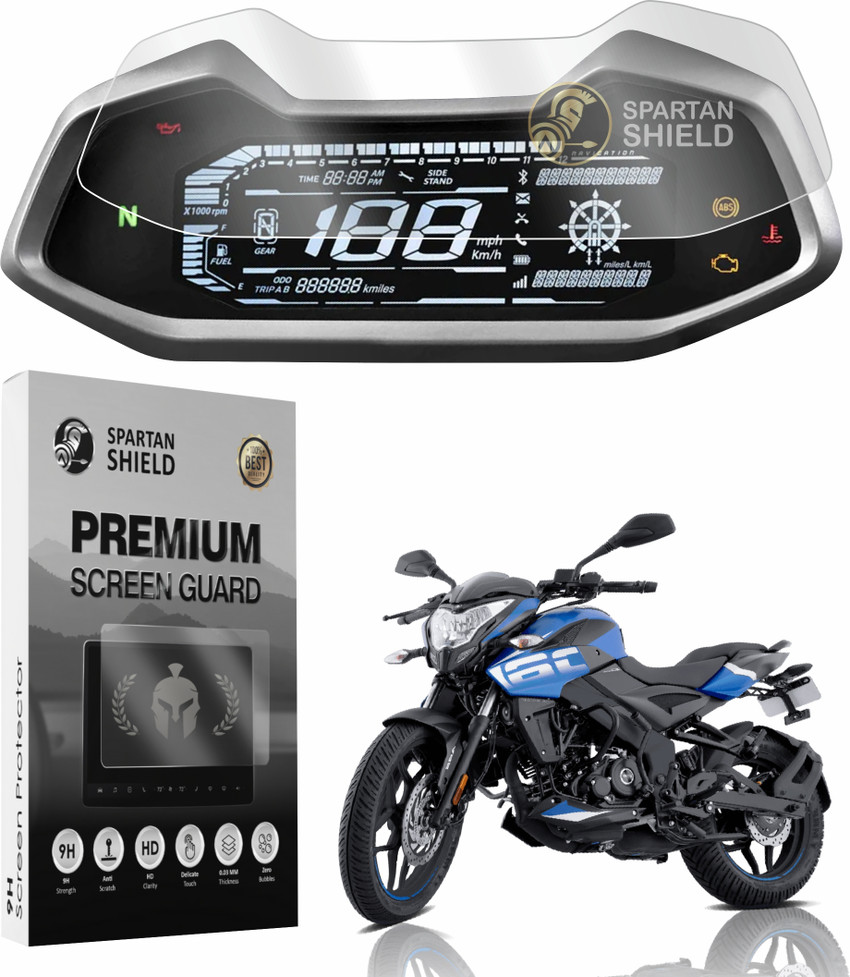 spartan shield Screen Guard for New BAJAJ PULSAR NS160 2024 9H Instrument Cluster Protector NS 160 Bike Display Console Accessory Scratch Cover 160NS Not Tempered Glass spartan shield Flipkart