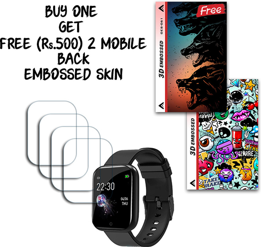 SOMTONE Screen Guard for P1 Smart Watch 1.3 inch WITH FREE 500 RUPEES 2 3D EMBOSSED SKIN FOR MOBILE BACK S061 SOMTONE Flipkart