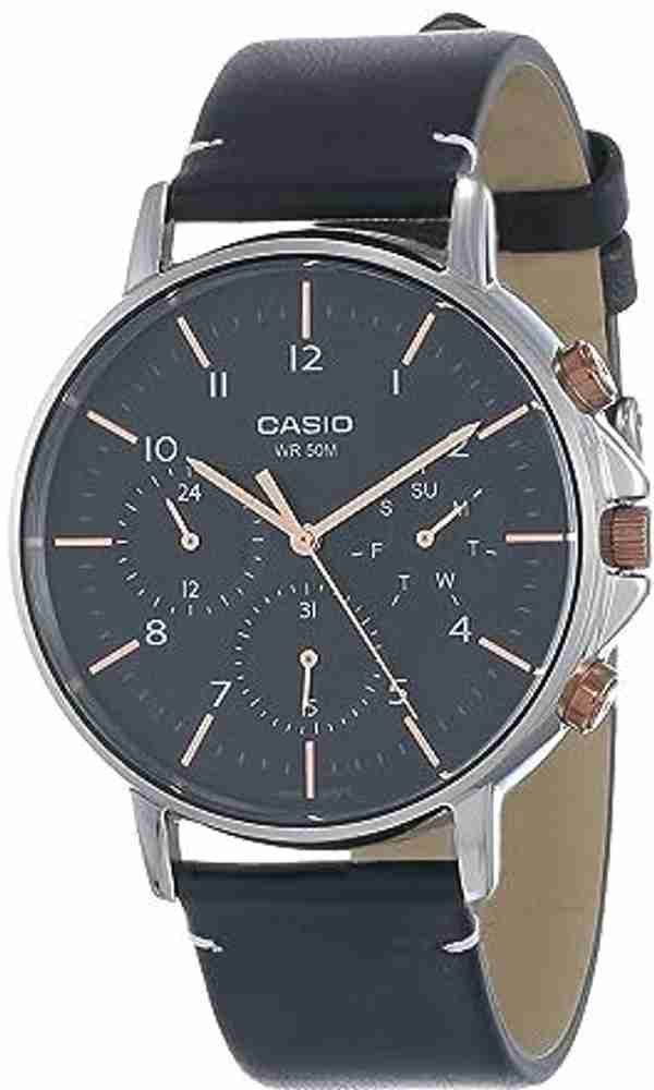 Casio enticer black dial top men s watch