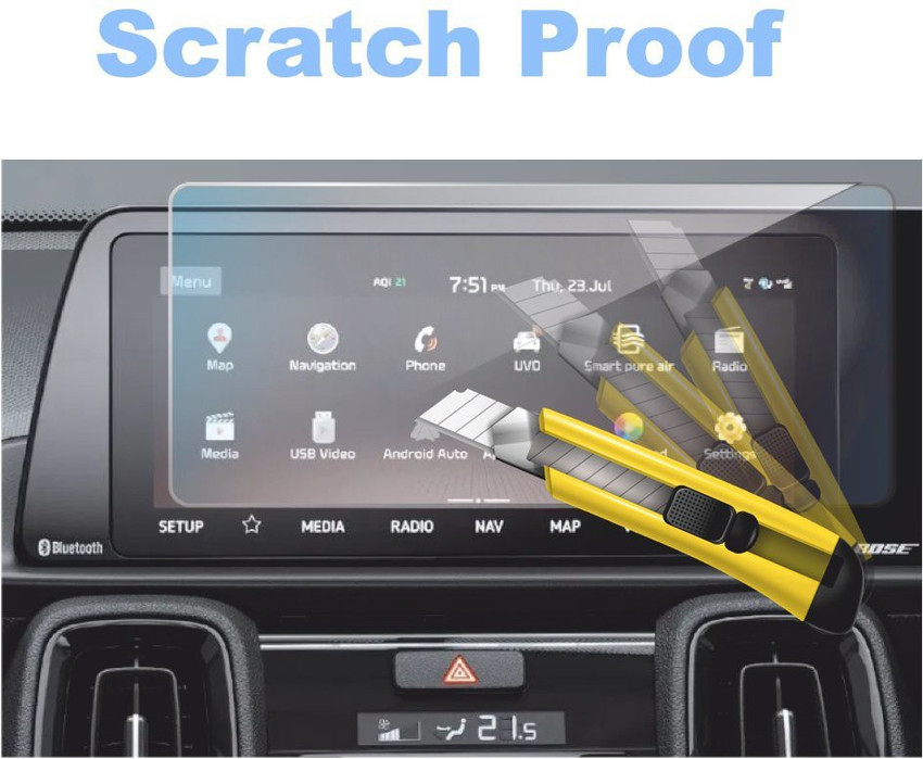 Car radio screen clearance protector