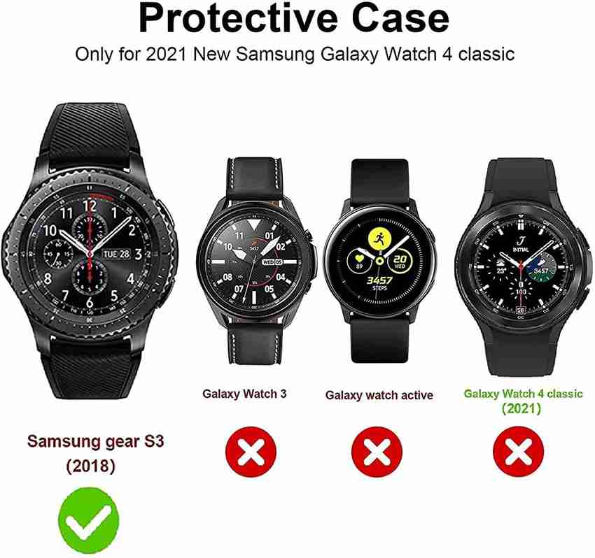Dainty Screen Guard for Samsung Gear S3 Galaxy Watch 46mm 2018 Not Fit for 46mm 2021 Soft TPU Bumper Case Cover Flexible Silicone Black Dainty Flipkart