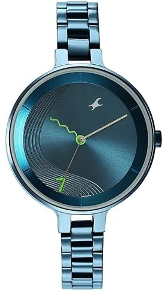 Fastrack blue on sale dial analog watch