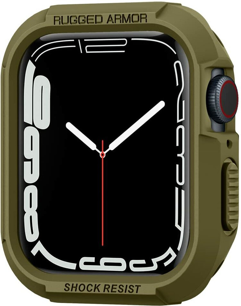 Spigen Rugged Armor Front Back Case for Apple Watch 8 41mm