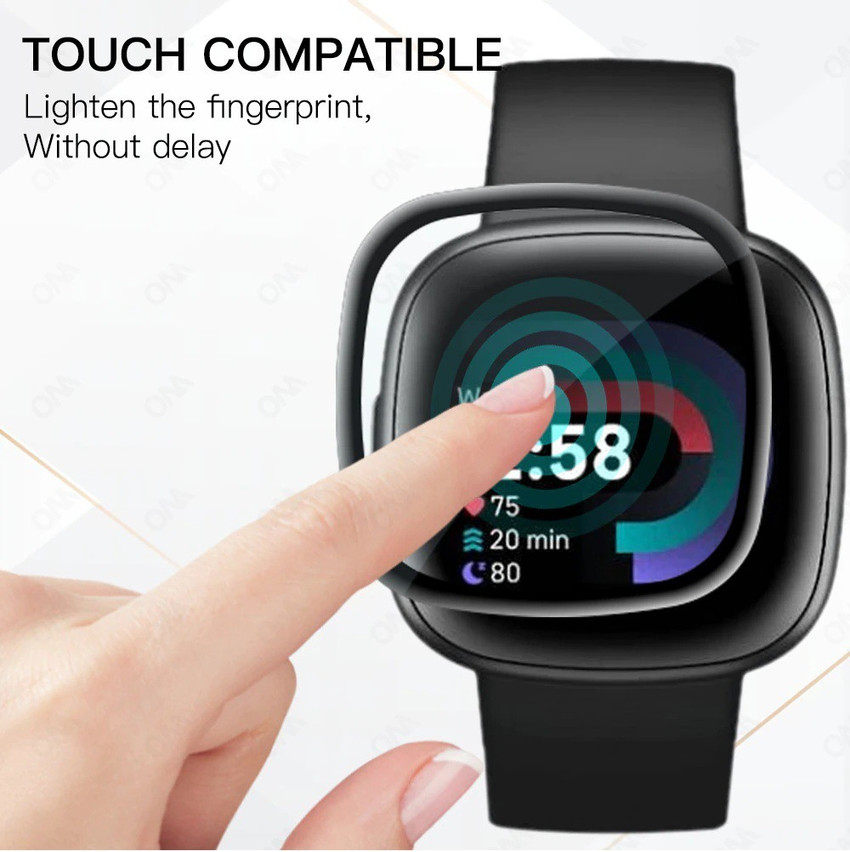 VOLMERE Screen Guard for Fitbit Versa 4 Full 5D Screen Protector