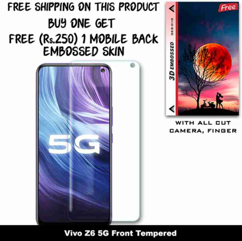 ARBAN Tempered Glass Guard for Vivo Z6 5G (Free 1 Mobile Back