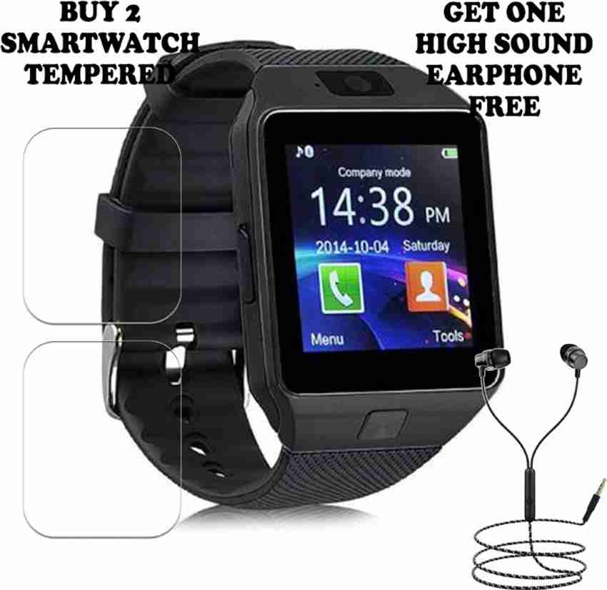 ARBAN Tempered Glass Guard for YD DZ09 Black phone Smartwatch BUY PACK 2 AND GET ONE EARPHONE FREE ARBAN Flipkart