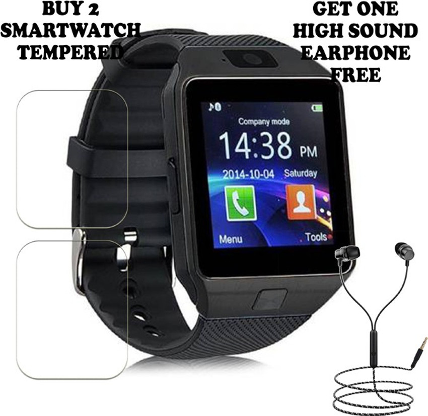 ARBAN Tempered Glass Guard for YD DZ09 Black phone Smartwatch BUY PACK 2 AND GET ONE EARPHONE FREE ARBAN Flipkart