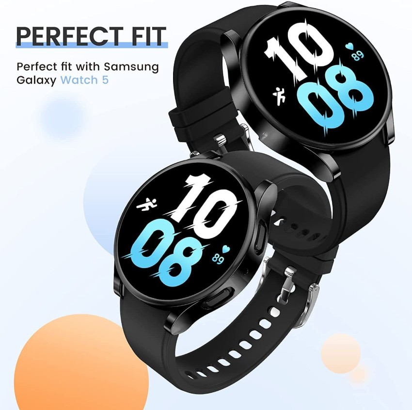 KIMILAR [5+5 Pack] Galaxy Watch 6 Screen Protector Case 40mm, Anti-Fog  Tempered Glass Protective Film and Hard PC Protective Bumper Compatible  with