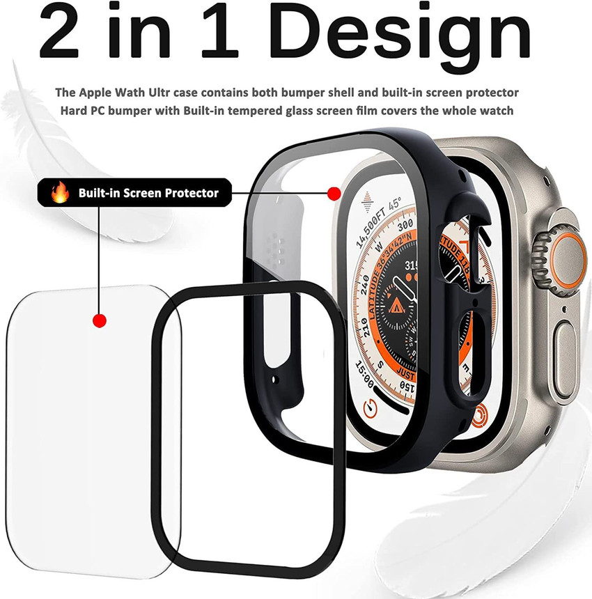 RAGRO Tempered Glass Guard for Apple Watch Ultra 49mm built in Screen Protector With Bumper Case Set RAGRO Flipkart