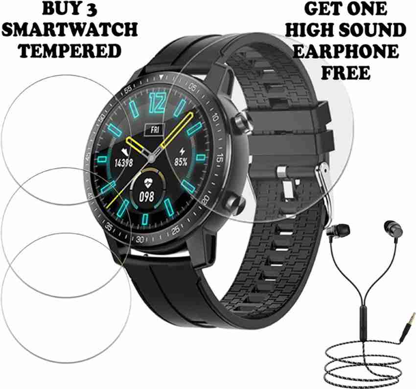 SOMTONE Tempered Glass Guard for SENBONO SPORT S30 SMART WATCH PACK 3 BUY AND GET ONE EARPHONE FREE SOMTONE Flipkart